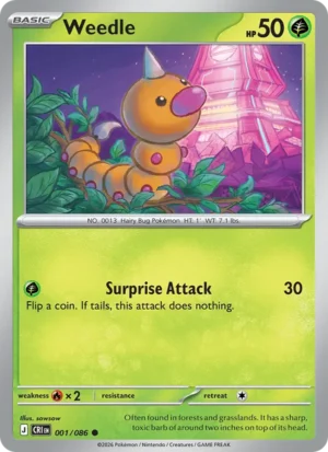 Weedle 001/086 - Normal